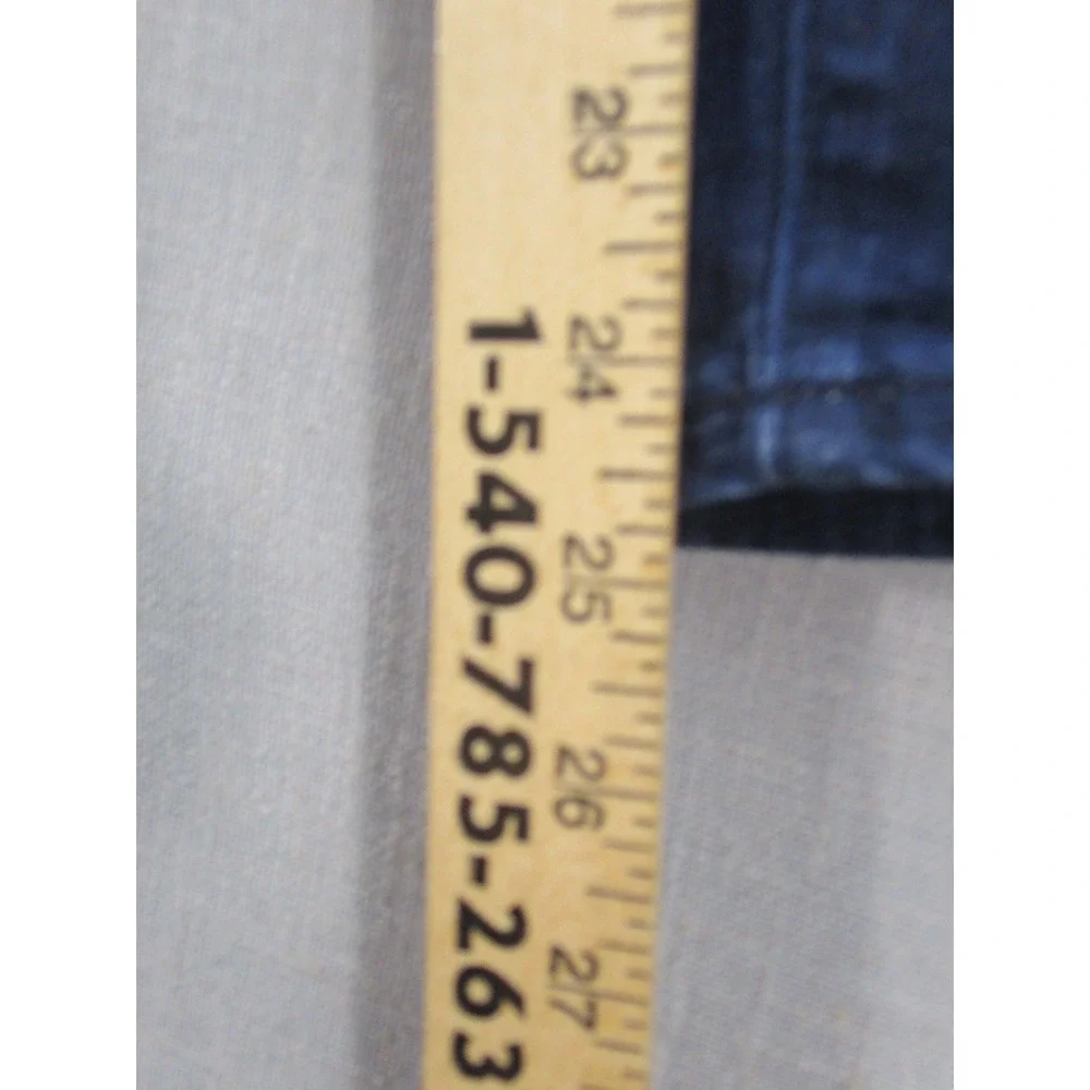 Loft‎ Outlet Petite Womens Dark Wash Sailor Button Skinny Jeans Blue High Rise